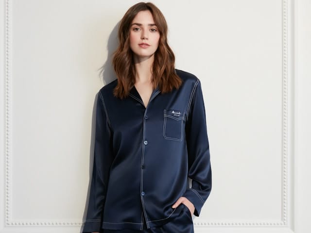 Robe and sleepwear flat lay